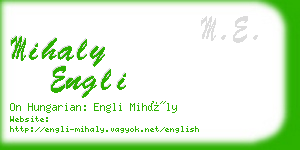 mihaly engli business card